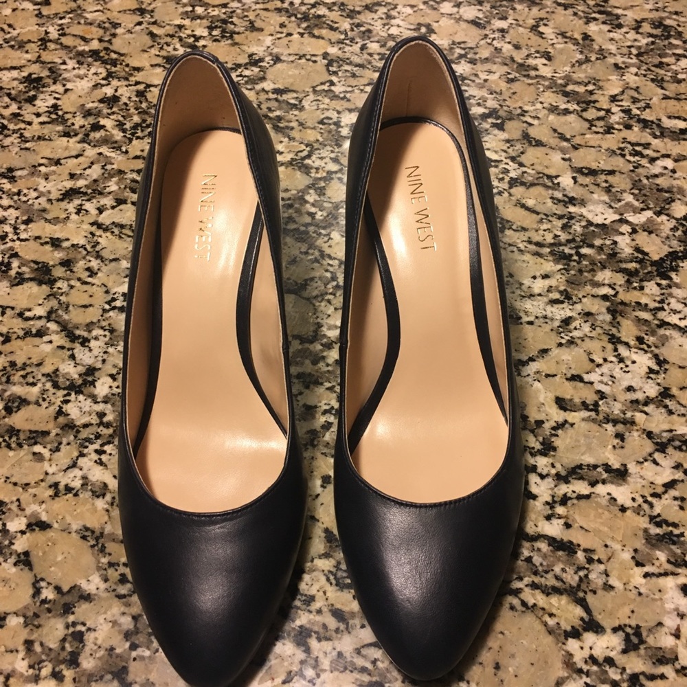 Nine West Navy Blue Wedges